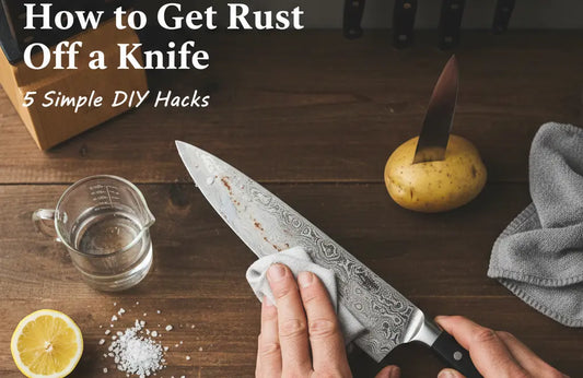 How to get rust off a knife with diy methods guide showing a rusted knife being cleaned