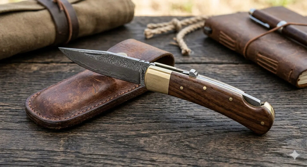 2026 Premium Damascus Knives with Wood, Horn & Bone Handles