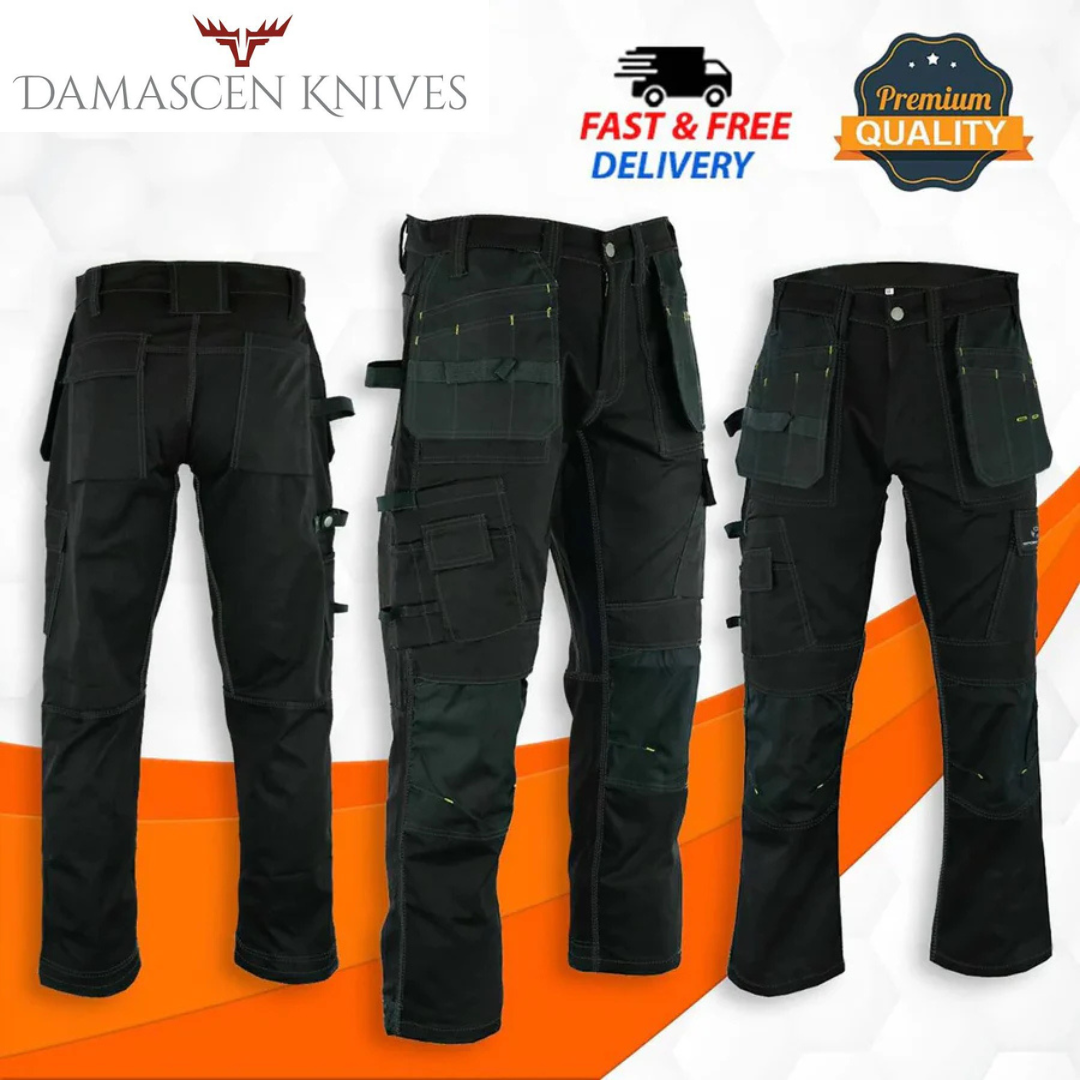Urban Tactical Cargo Work Pants for Men - Heavy-Duty Knee Pads and Multiple Pockets