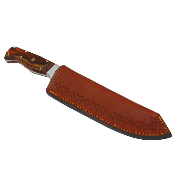DAMASCEN KNIVES Hunting Knife Fixed Blade with Wood Handle
