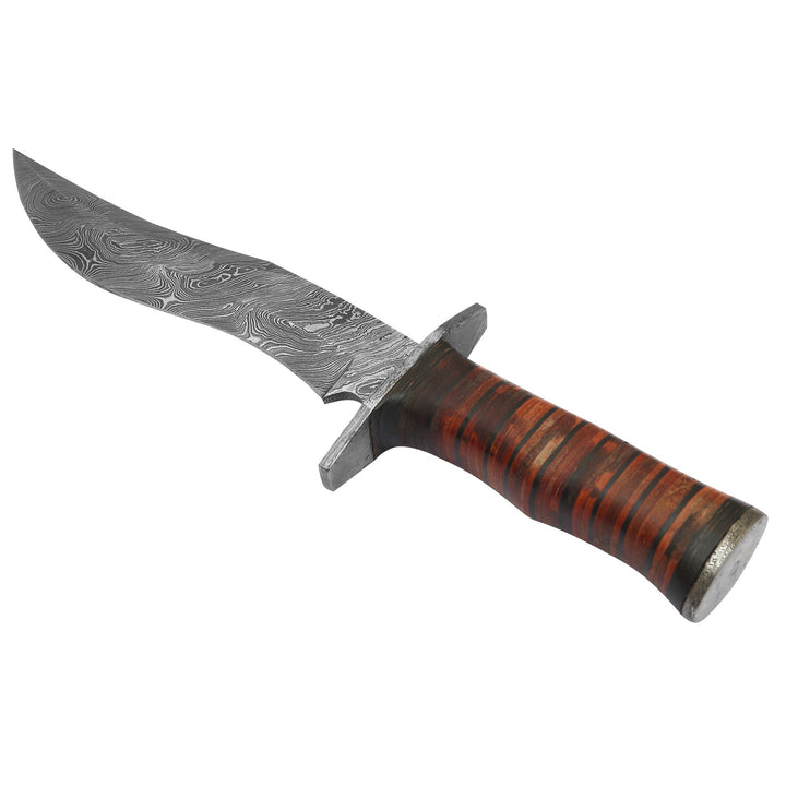DAMASCEN KNIVES Hunting Knife Leather Handle Genuine Sheath