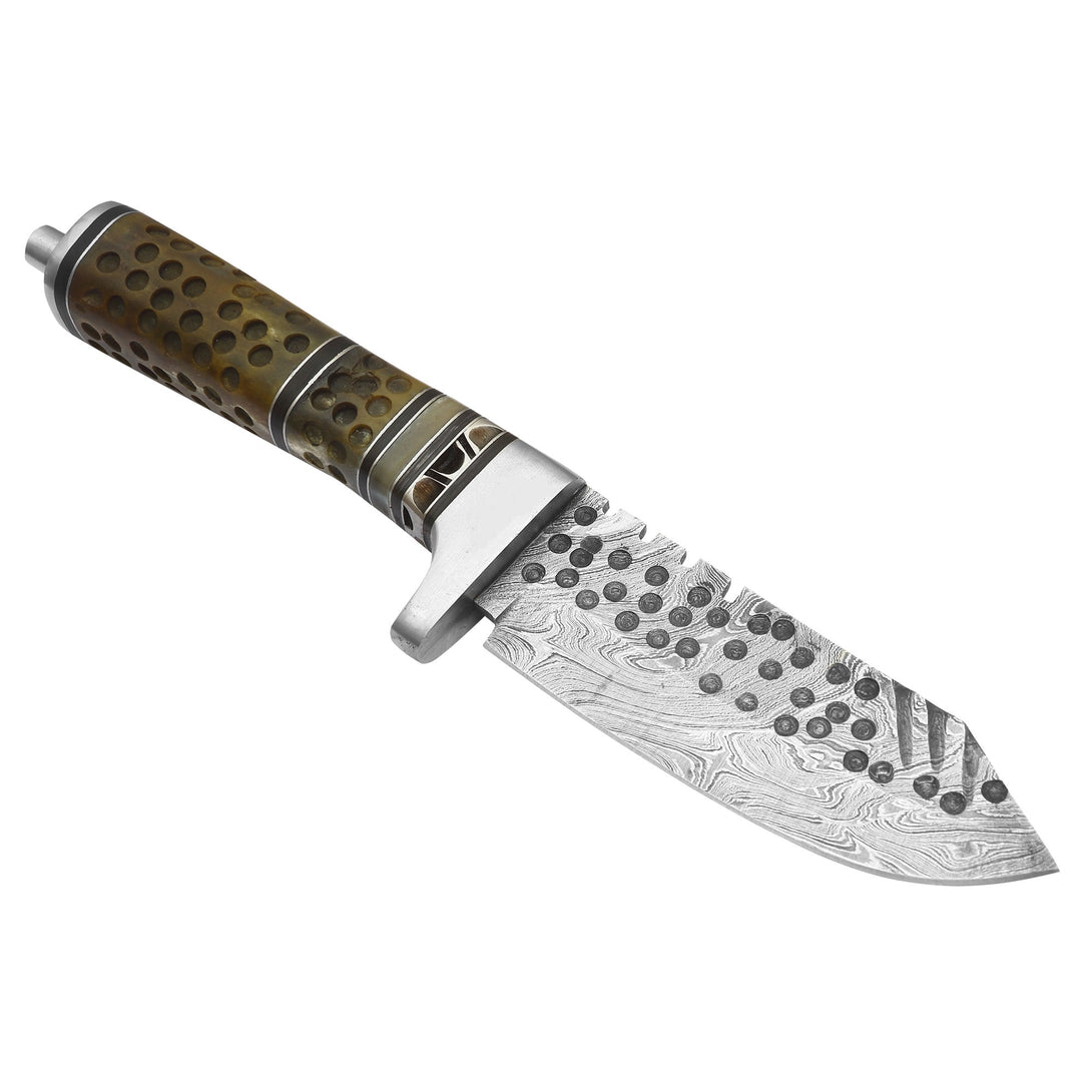 DAMASCEN KNIVES Hunting Knife With Bone Handle Genuine