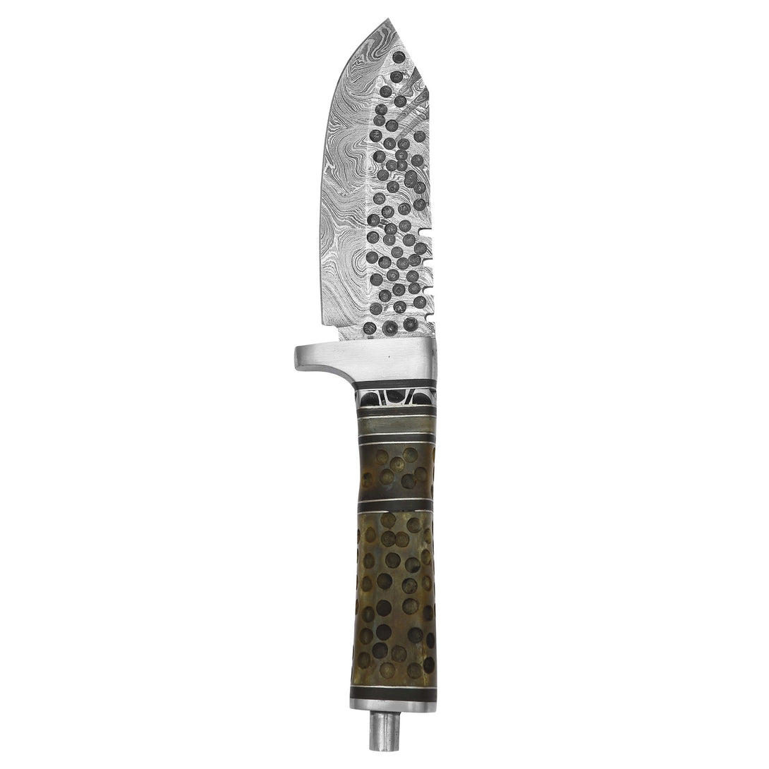 DAMASCEN KNIVES Hunting Knife With Bone Handle Genuine