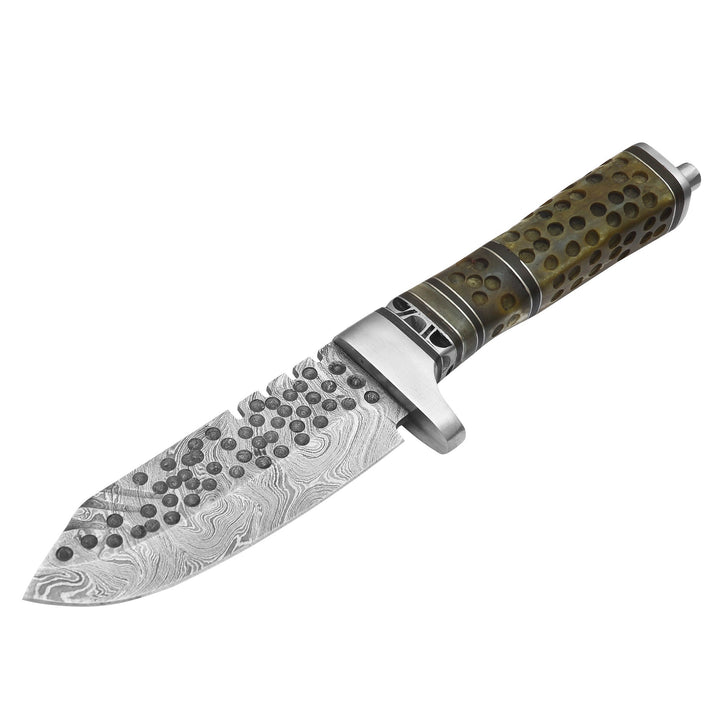 DAMASCEN KNIVES Hunting Knife With Bone Handle Genuine
